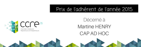Prix de l&lsquo;adhérent 2015 décerné à Martine HENRY
